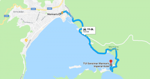 imperial hotel to marmaris distance