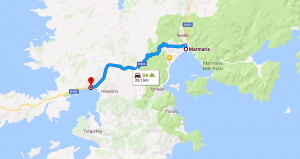 marmaris resort hotel to marmaris distance